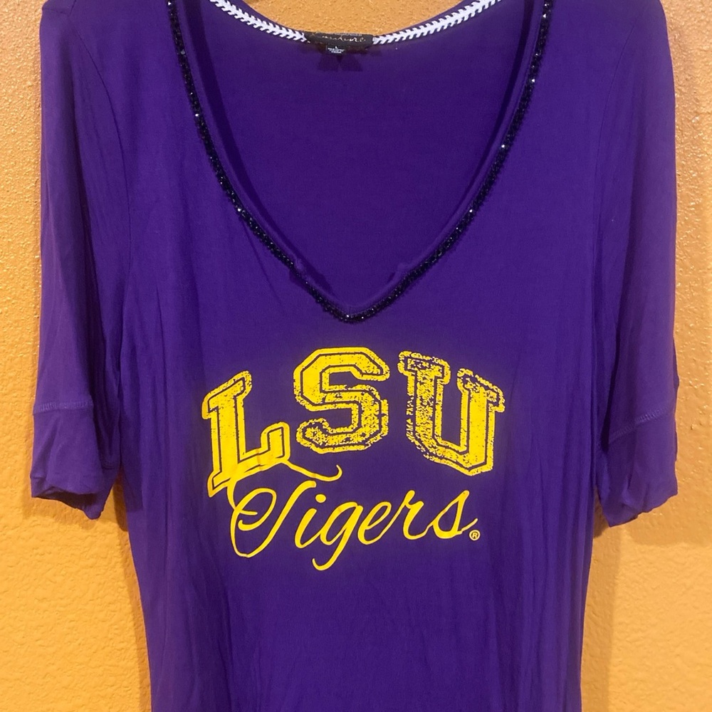 LSU collar bling t-shirt